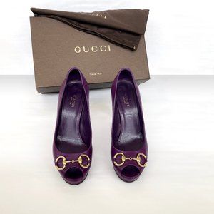 Gucci Grape Royal / Nappa Charlotte Platforms